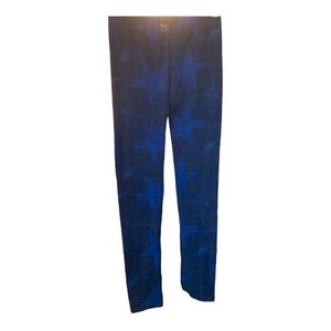 NWOT Soft Fleecy Blue Star Leggings